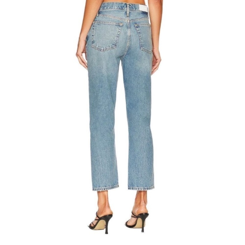 RE/DONE 70’s Stove Pipe Straight Leg Cropped Jeans NWT Medium Blue - Picture 4 of 16